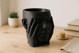Face Pen Holder – Artistic Desktop Storage Cup 3d model