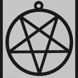 Spellbinding Pentagram Earrings - Gothic Elegance 3d model