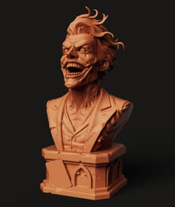 The Joker Bust Statue | Dark Knight Villain Figure | Heath Ledger Inspired Art 3d model