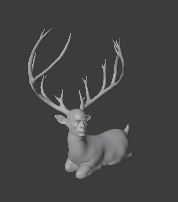 Rockdeer (The Rock + Reindeer) - No Supports 3d model
