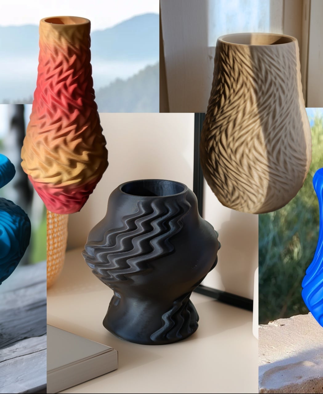 Synca Vase - Crescent Wave Vase 3d model