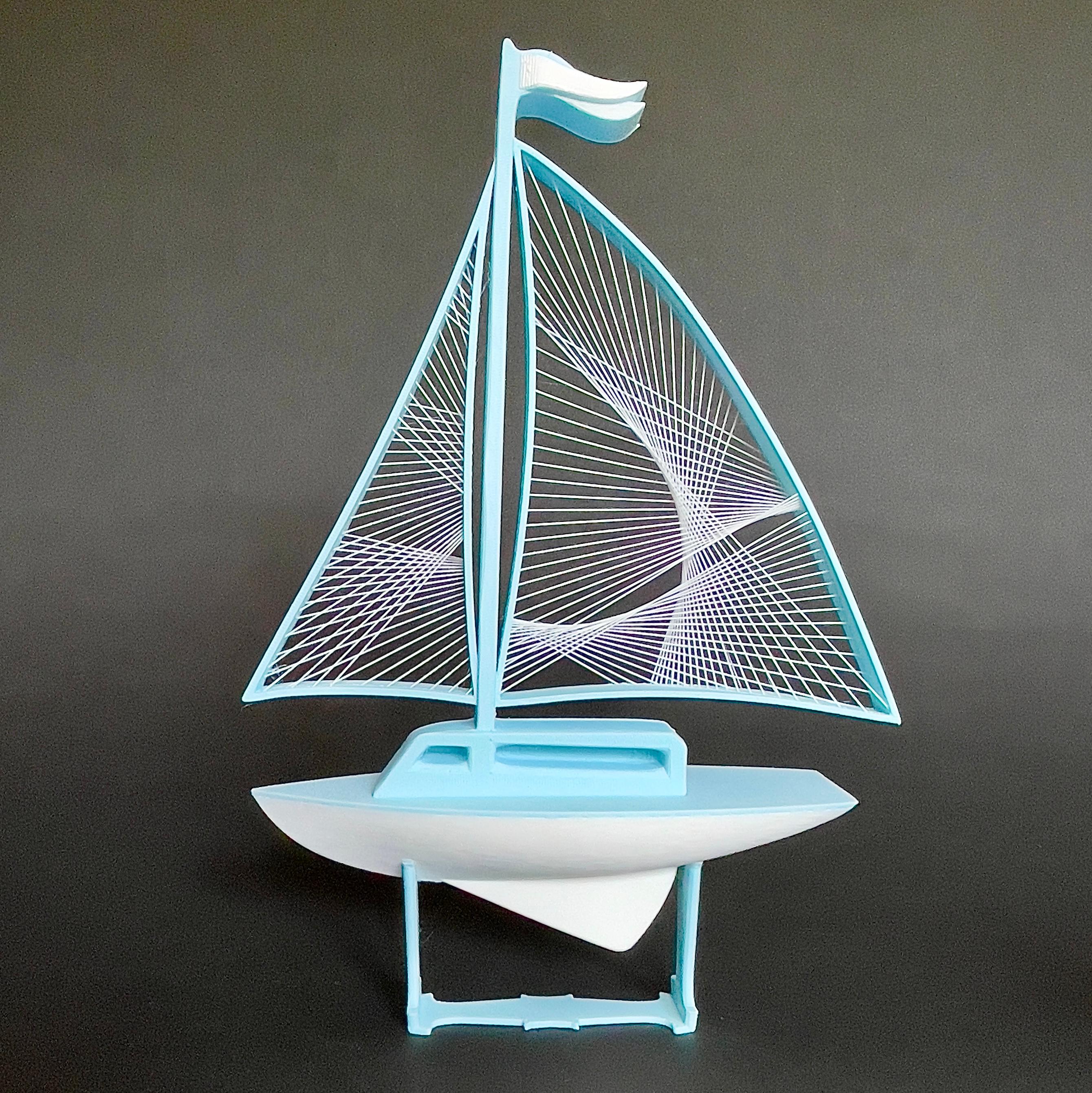Sailboat - no supports - Voilier - Sailboat - StringArt print on Bambulab with Matte PLA... Big thank to the author.....I really love it !!! - 3d model