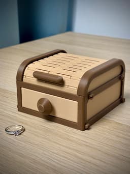 Tambour Box | Roll top Storage Box | Organizer 3d model