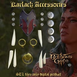 KARLACH ACCESSORIES SET BALDURS GATE 3 3d model