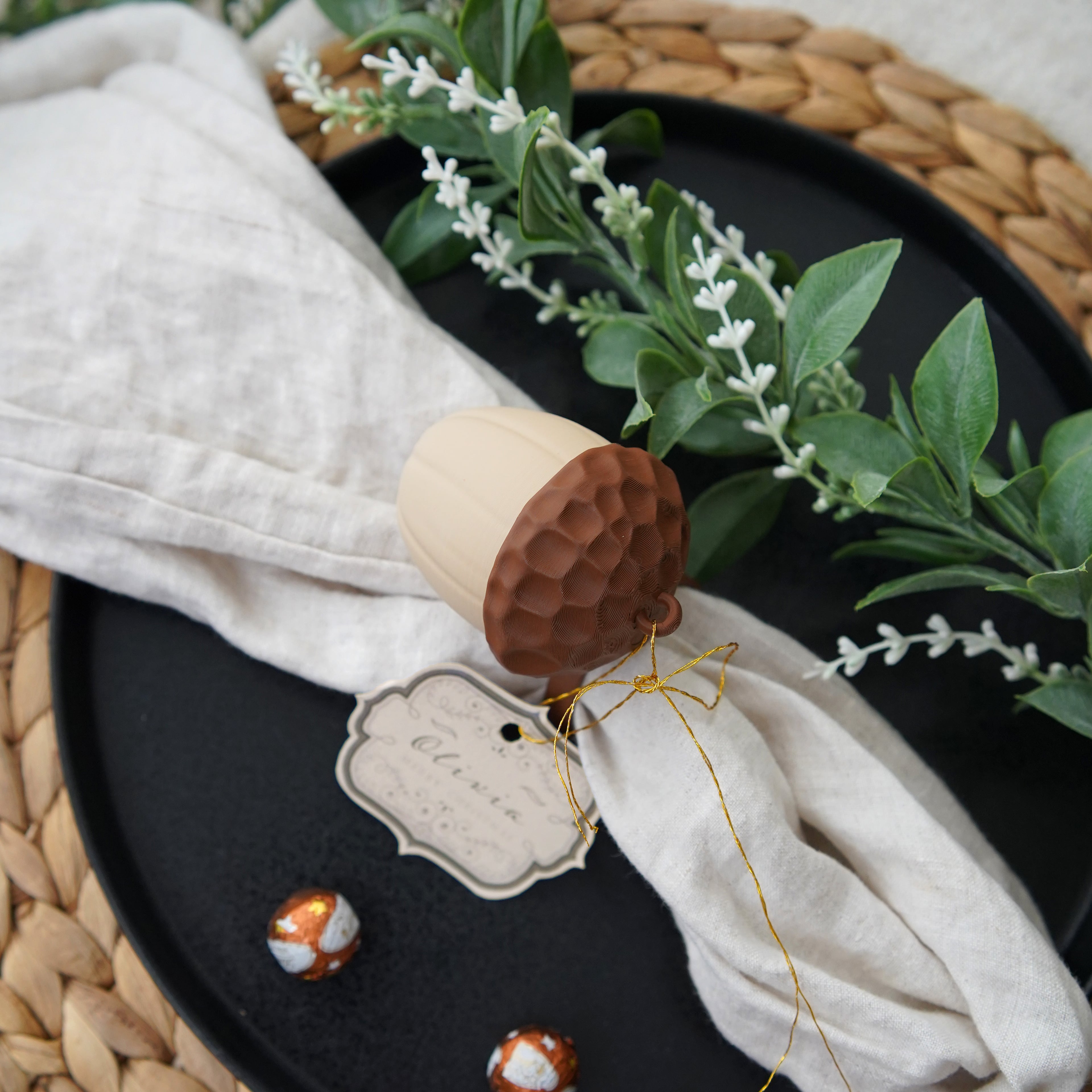 Acorn Napkin Holder with Hidden Storage 3d model