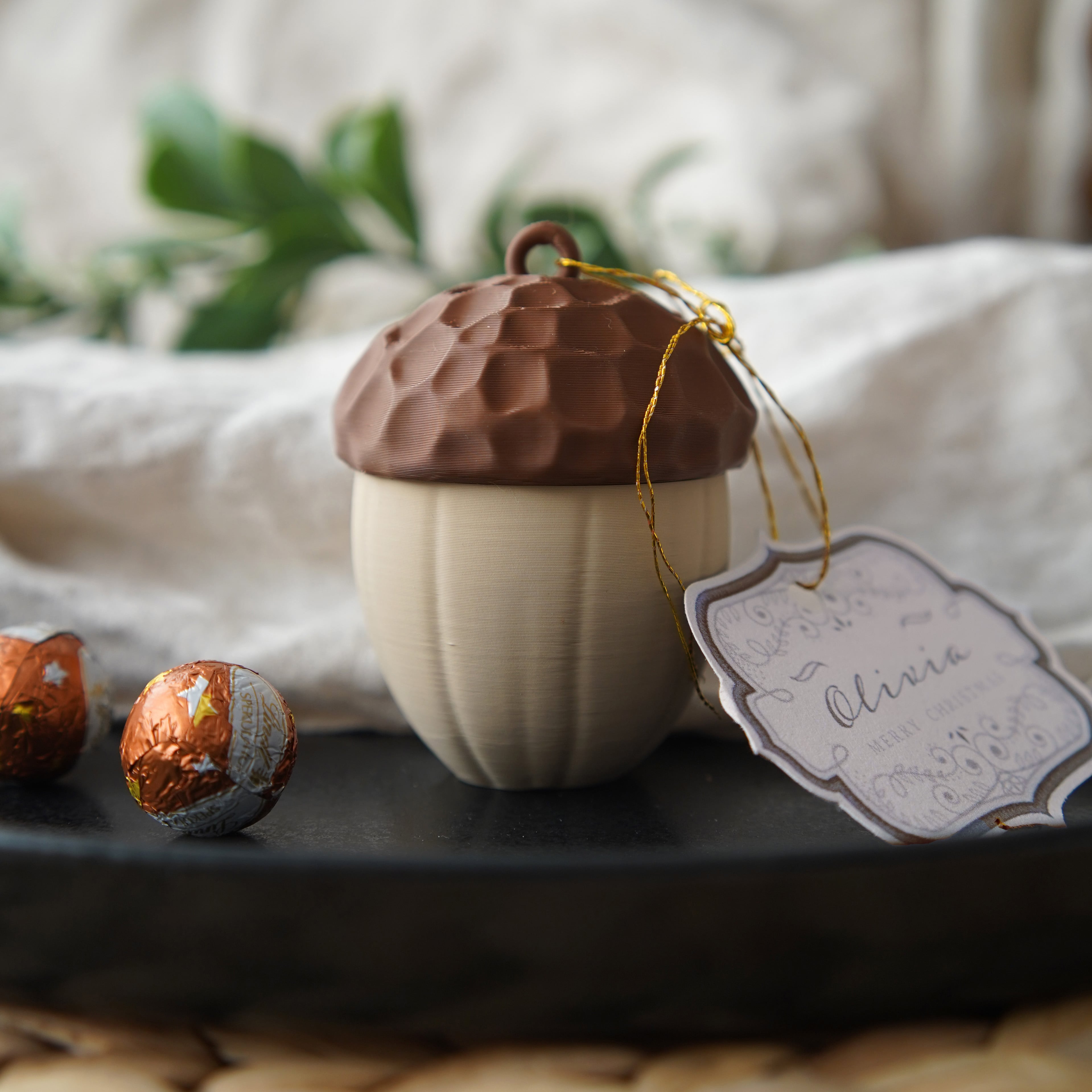 Acorn Napkin Holder with Hidden Storage 3d model