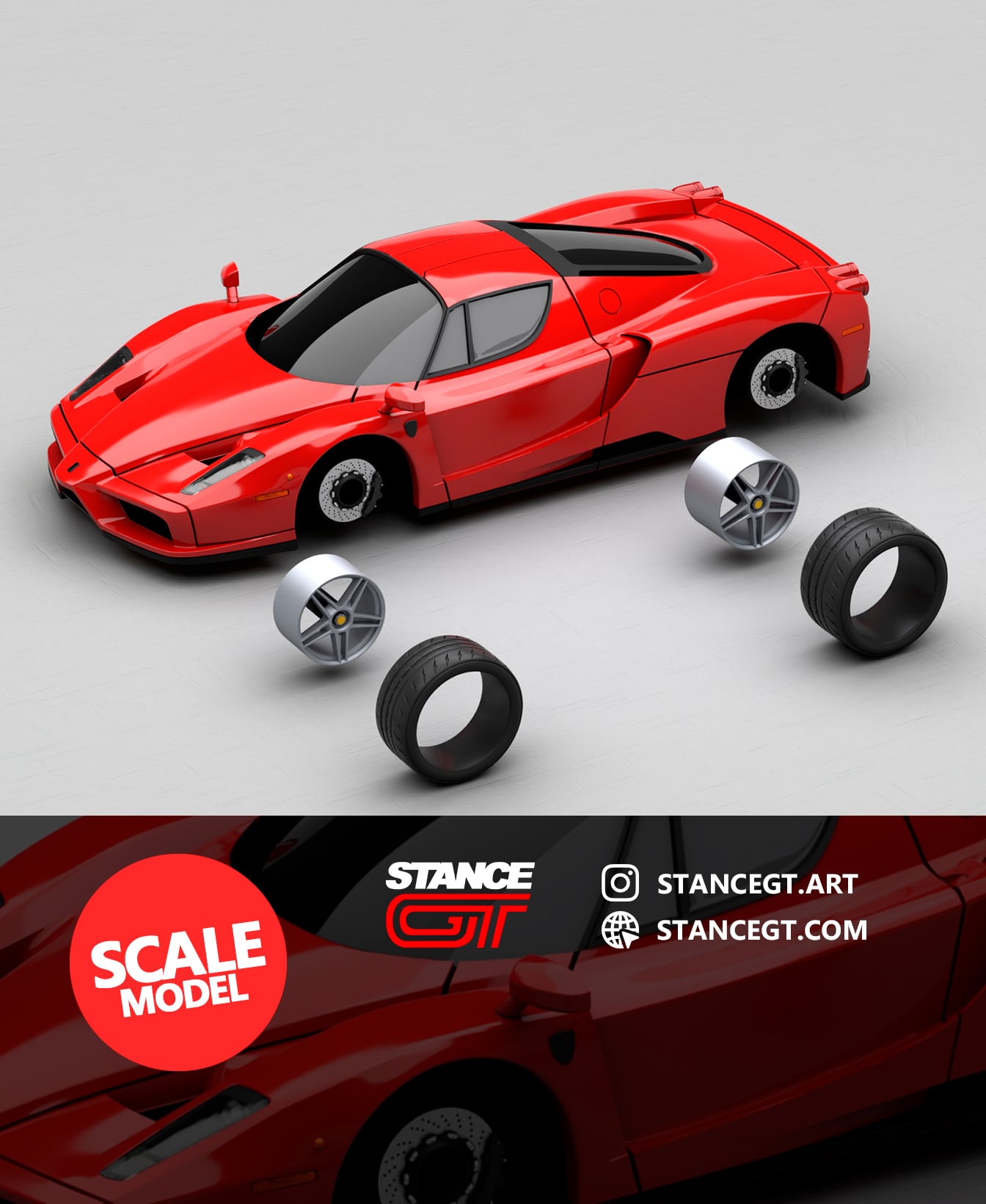 FERRARI ENZO | SCALED | Scale model kit car 3d model