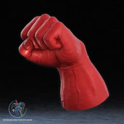 Red Hulk Hands 3D Printer STL 3d model