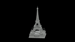 Eiffel Tower Desk Monument STL - Printable Landmark Desk Miniature 3d model