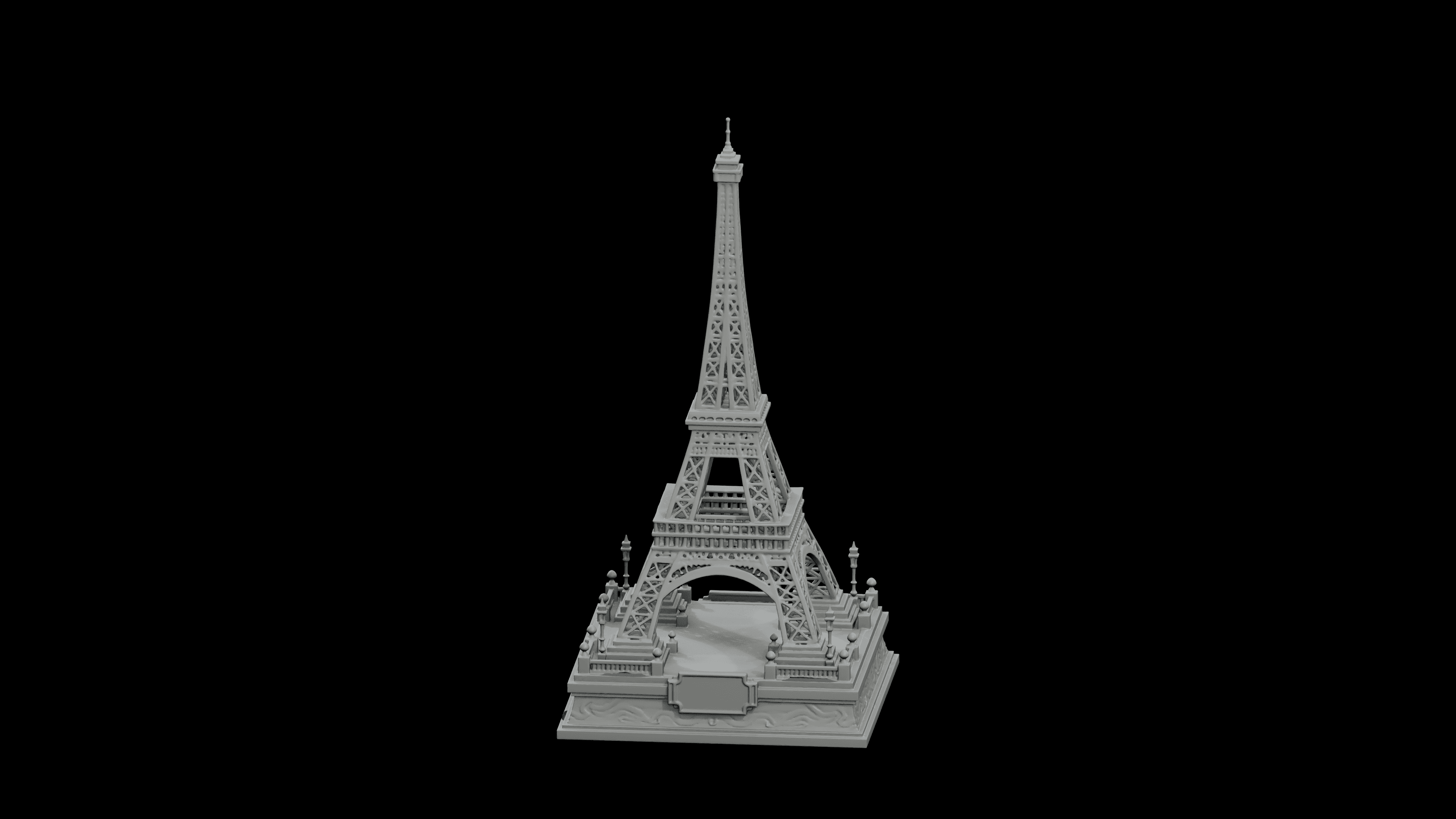 Eiffel Tower Desk Monument STL - Printable Landmark Desk Miniature 3d model