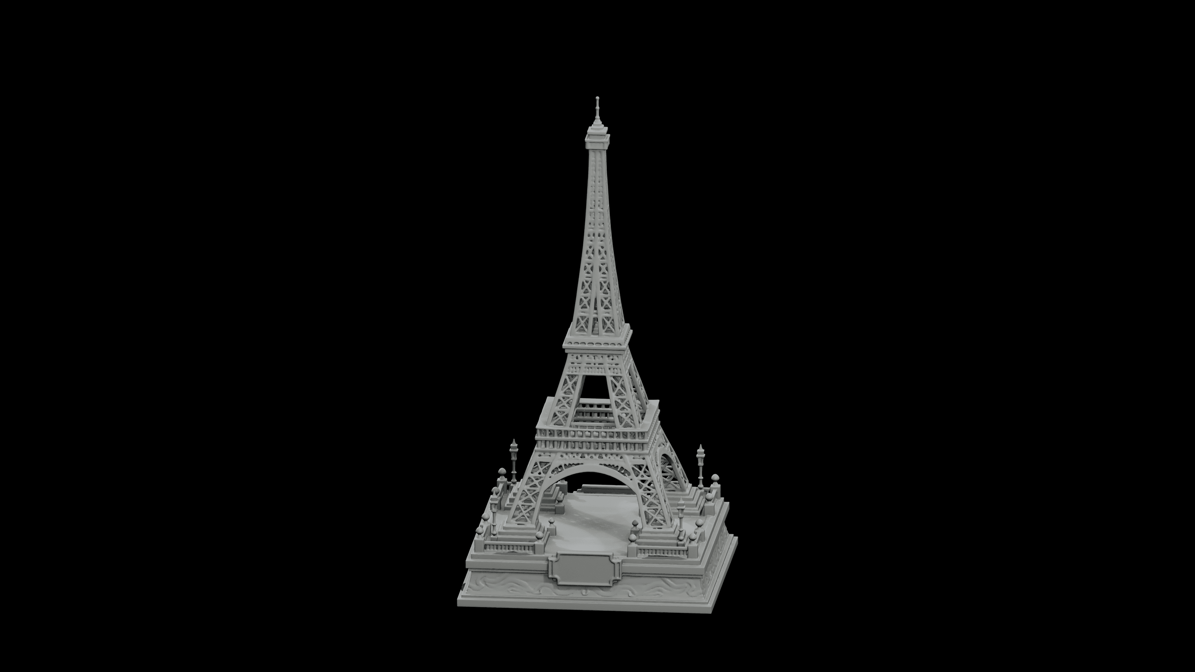 Eiffel Tower Desk Monument STL - Printable Landmark Desk Miniature 3d model