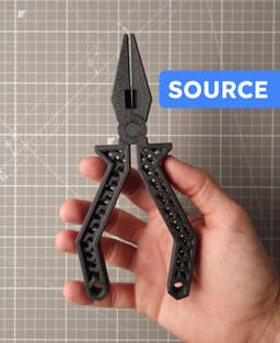 Pliers - 3D printable tool - Editable file (Autodesk Fusion + STEP) 3d model