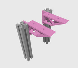 1010 Series Shelf Brackets - 2 Screw, 90 Degree Offset profile (NH#0062_pD) 3d model