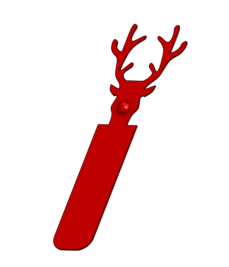 Reindeer Bookmark 3d model