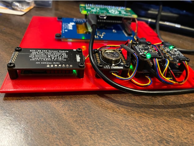 Raspberry Pi Environmental Plate 3d model