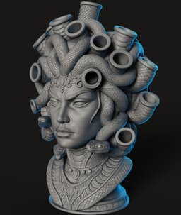 Medusa Bust STL | Mythology 3D Print | CandleHolder 3d model