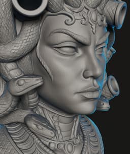 Medusa Bust STL | Mythology 3D Print | CandleHolder 3d model