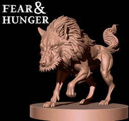 MOONLESS FEAR AND HUNGER TABLETOP D&D RPG miniature figurine – scale STL Fan Art 3d model