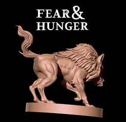 MOONLESS FEAR AND HUNGER TABLETOP D&D RPG miniature figurine – scale STL Fan Art 3d model