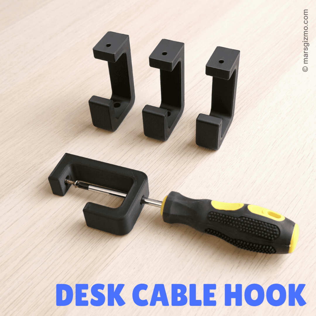 Desk Cable Hook - Check it in my video:
https://youtu.be/RlARKNuDEsA
My website: https://www.marsgizmo.com - 3d model