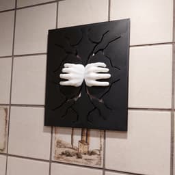 Crawling hands wall decor 3d model