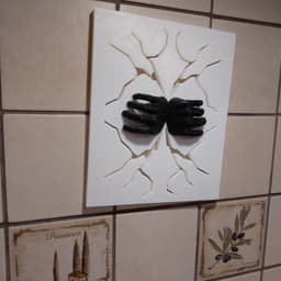 Crawling hands wall decor 3d model