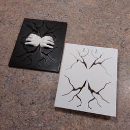 Crawling hands wall decor 3d model