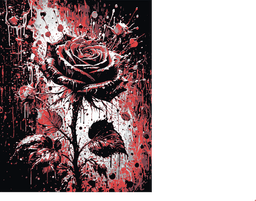 Art Piece - The Painted Rose 3d model