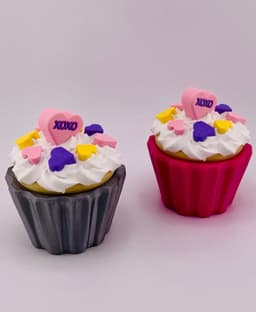 Cupcake Container -Candy Hearts 3d model