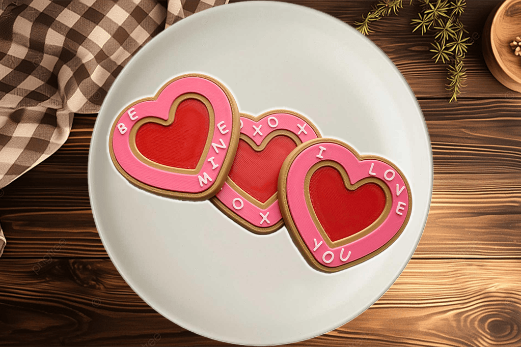 Jam-filled Valentine's Day Sugar Cookie Cusom 3d model