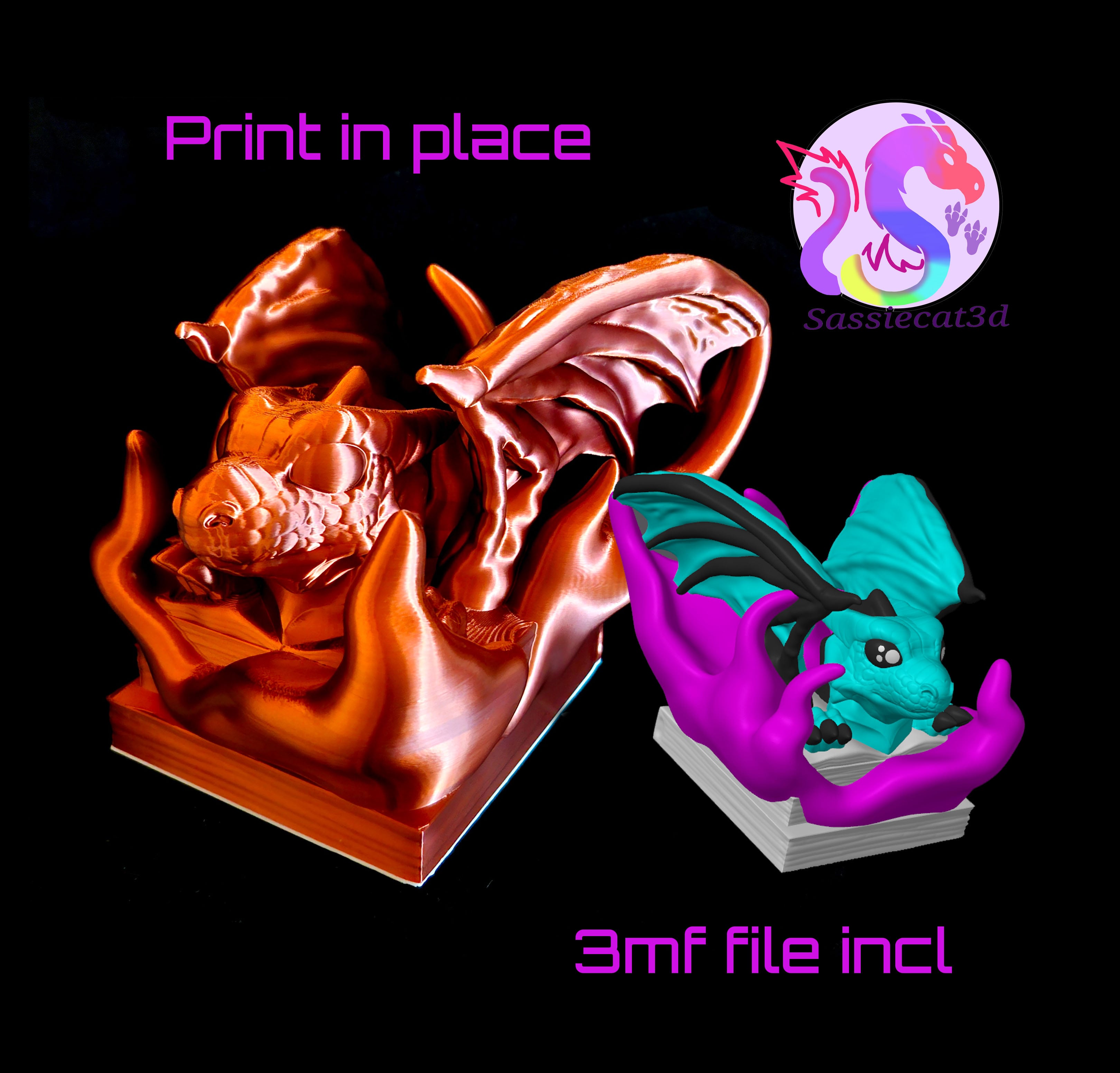 Emerging Book Dragon (Personal Use) 3d model