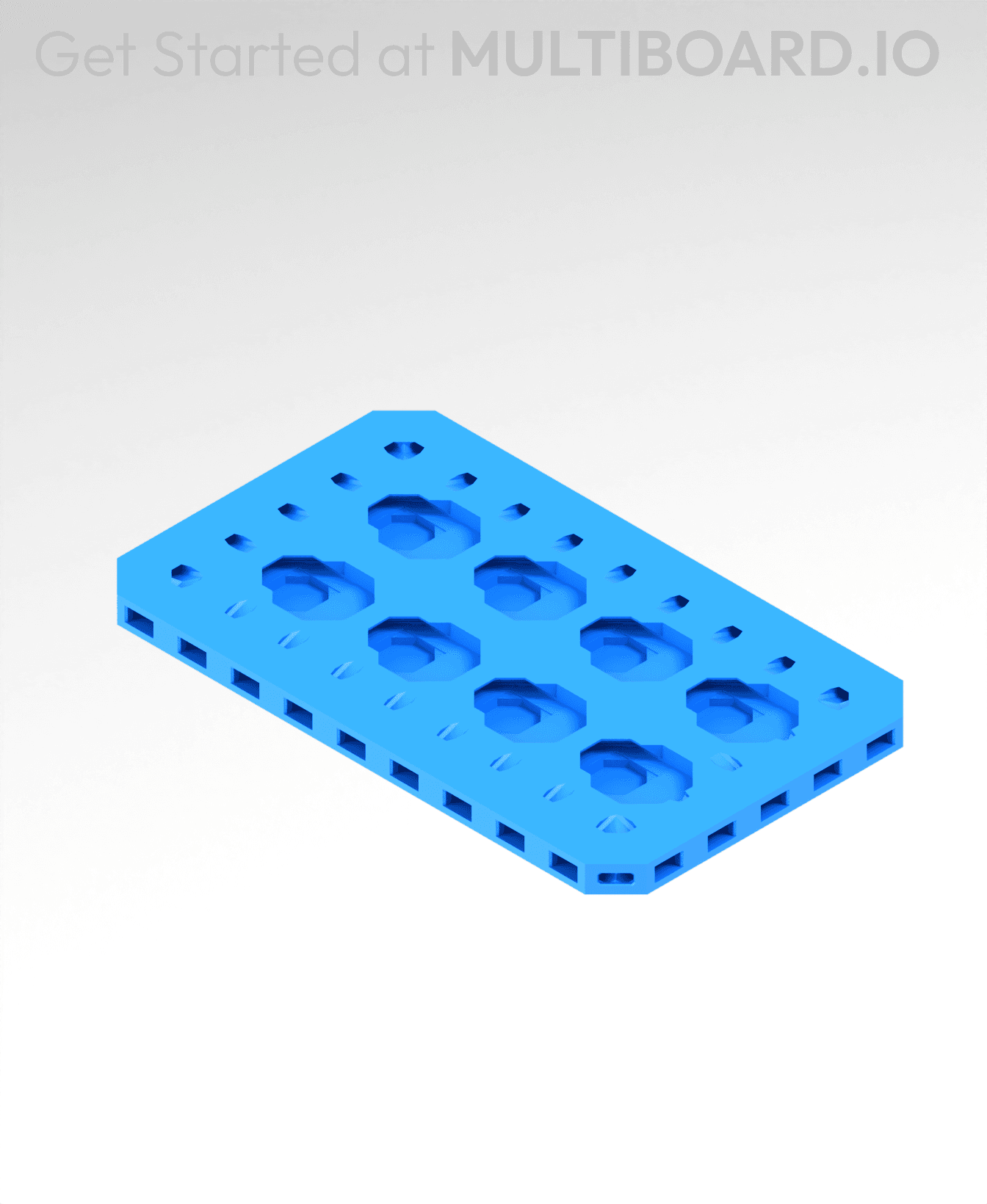 3x5 MU - Point Hole MU - MultiBoard Plate 3d model