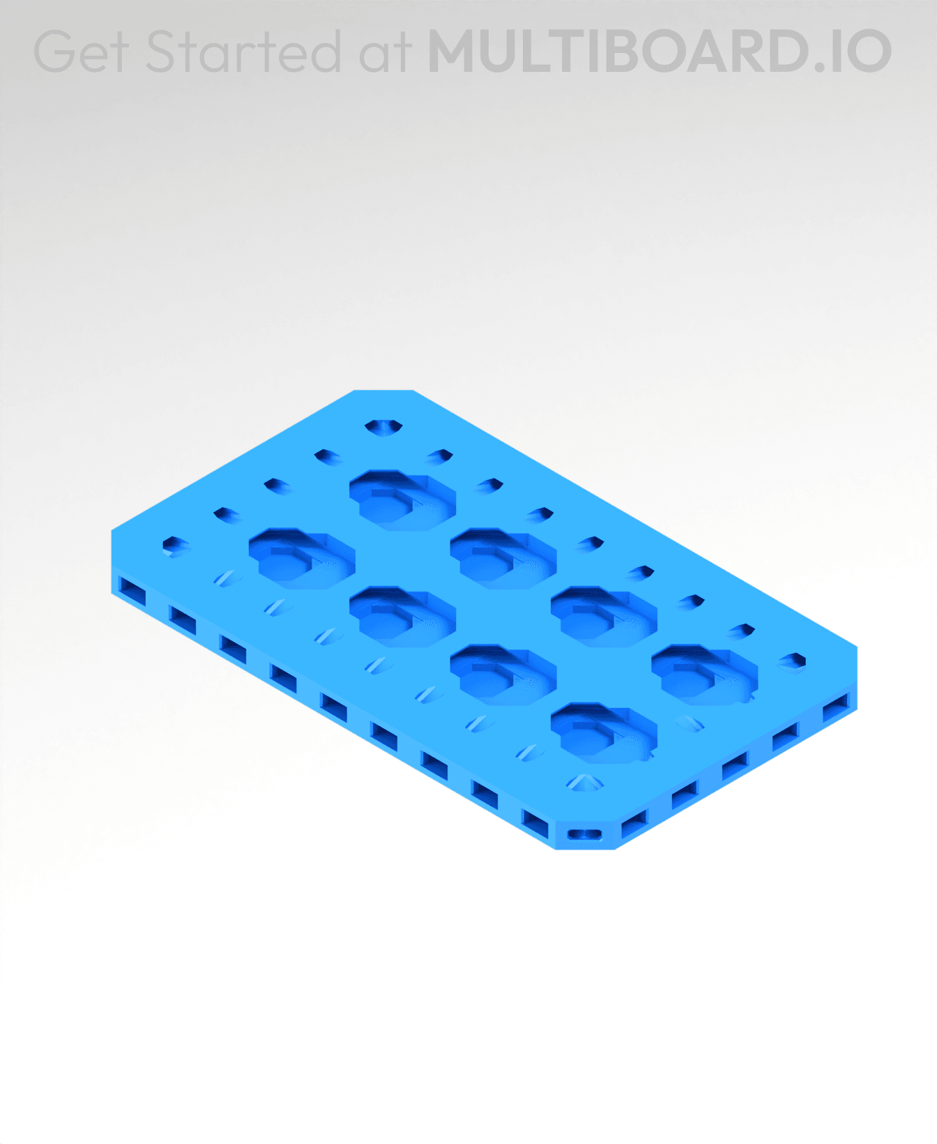 3x5 MU - Point Hole MU - MultiBoard Plate 3d model