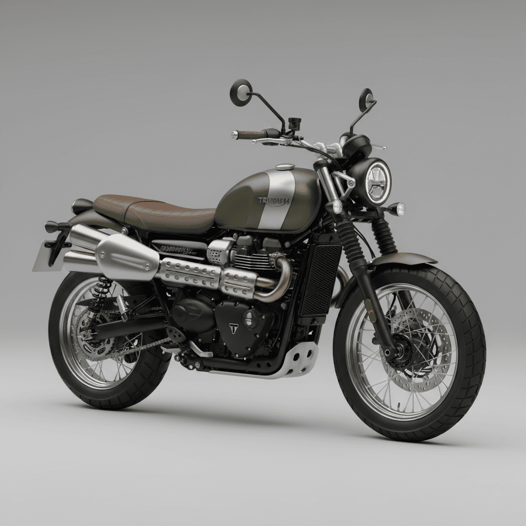 Triumph StreetScrambler Retro Motorcycle 3d model