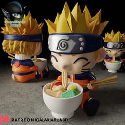 Naruto Eating Ramen 3d model
