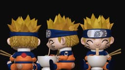Naruto Eating Ramen 3d model