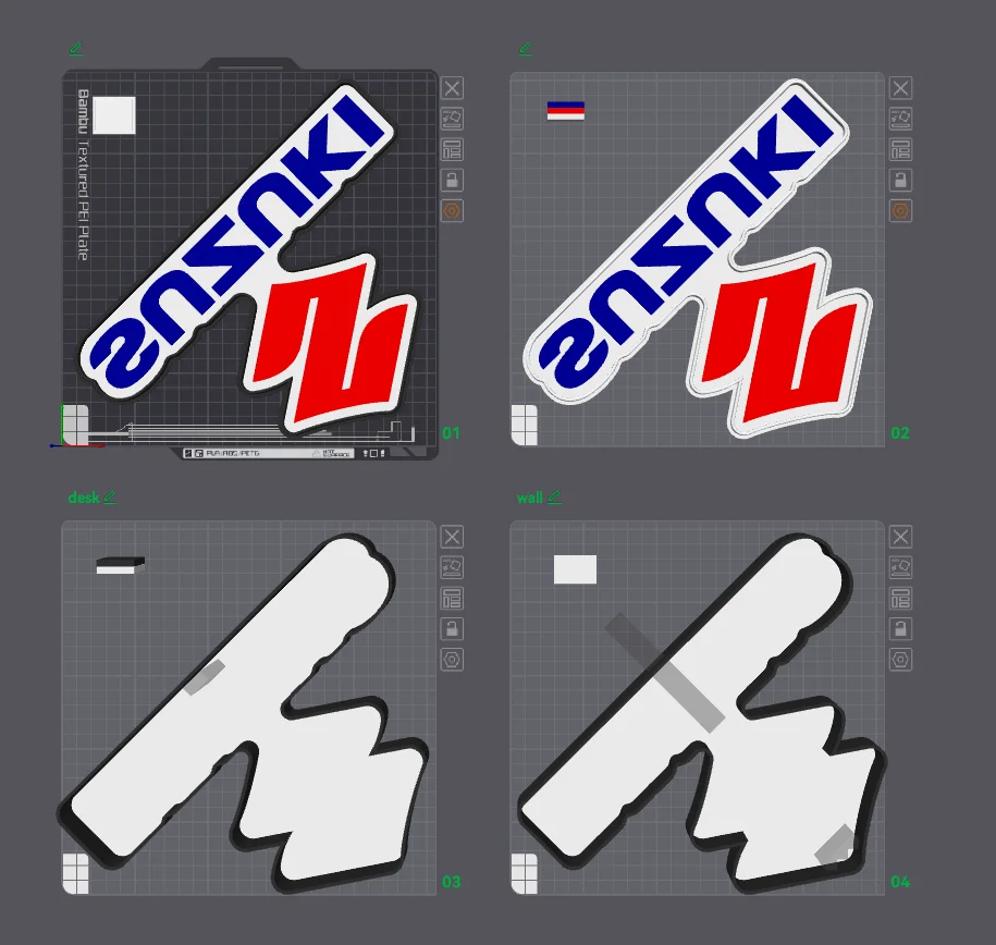 Suzuki Logo Lightbox LED Lamp 3d model