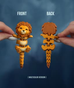 Luis, the Flexi Lion - Magnetic Hand-Holding Companion 3d model