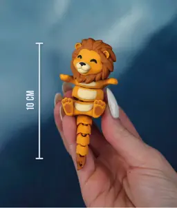 Luis, the Flexi Lion - Magnetic Hand-Holding Companion 3d model