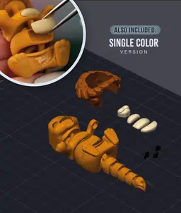 Luis, the Flexi Lion - Magnetic Hand-Holding Companion 3d model