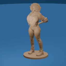 Confident Afro Woman in Modern Outfit v2 3d model