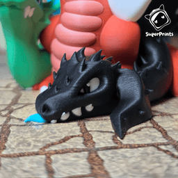 Five-Headed Dragon (Hydra) - Easy Multicolor FDM RPG Minis (No supports) 3d model