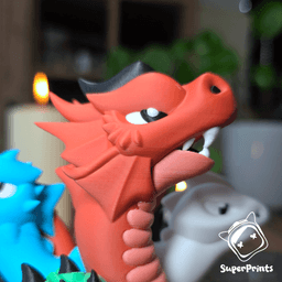 Five-Headed Dragon (Hydra) - Easy Multicolor FDM RPG Minis (No supports) 3d model