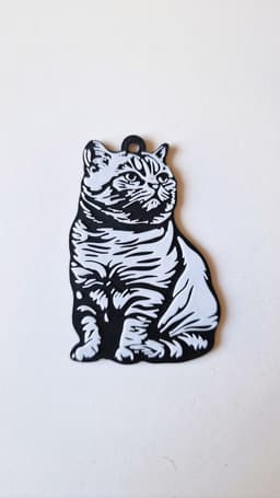 British shorthair keychain+magnet 3d model