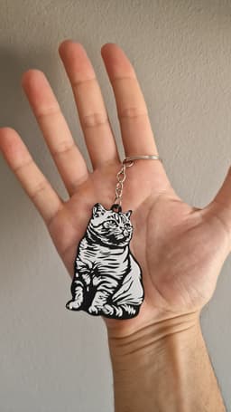 British shorthair keychain+magnet 3d model