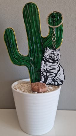 British shorthair keychain+magnet 3d model