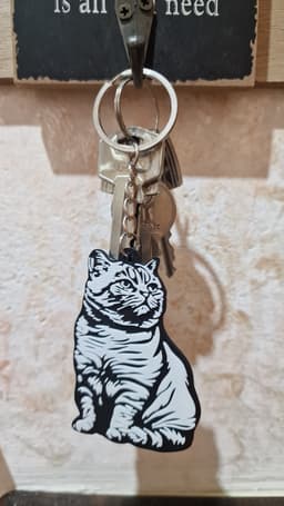 British shorthair keychain+magnet 3d model