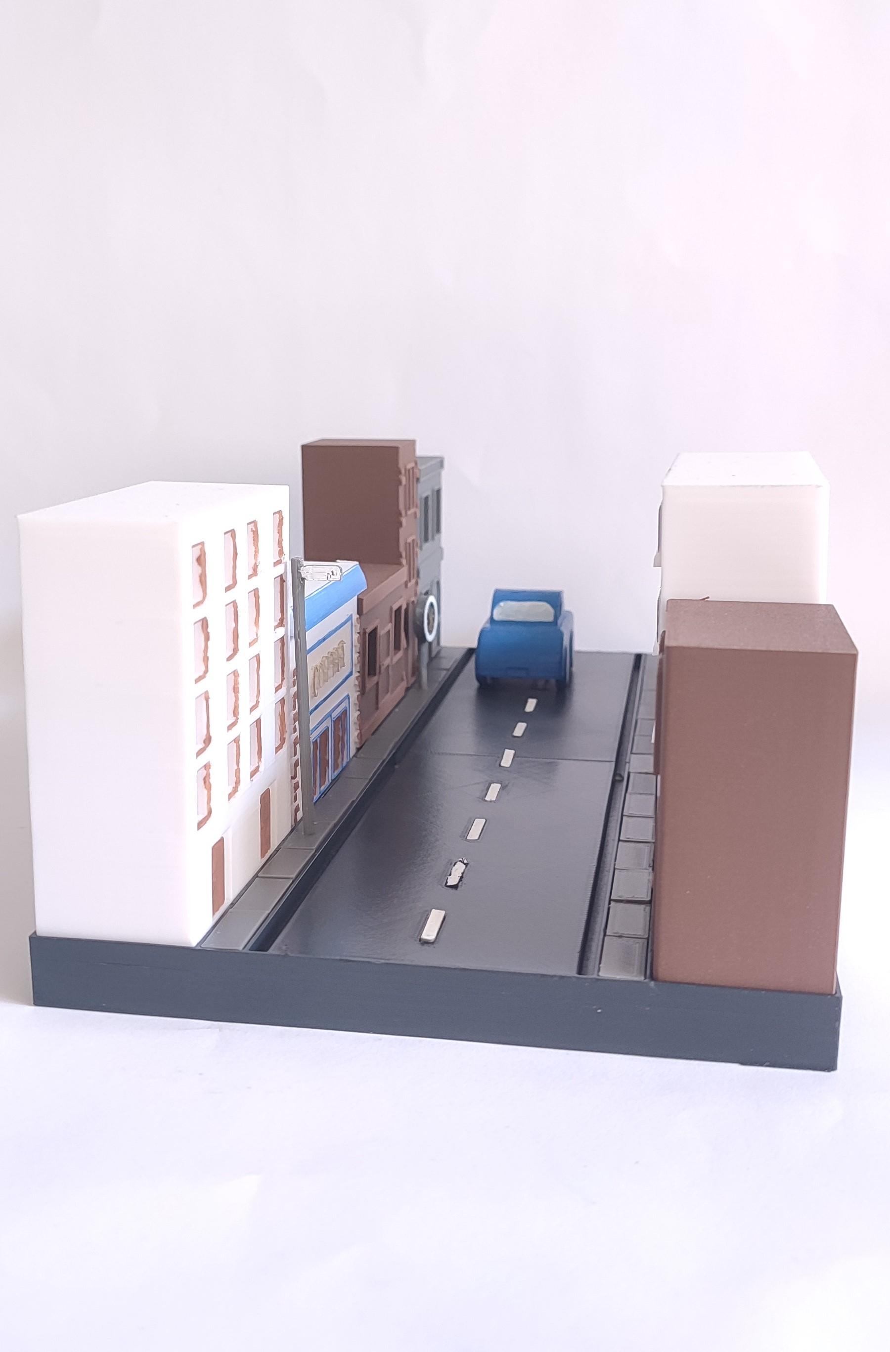 STREET WITH BUILDINGS 3d model