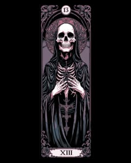 Card 13 - The Death - Frozen in time in Tarot style - Set of bookmarks 3d model