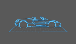 Porsche - Carrera GT Wall Art 3d model